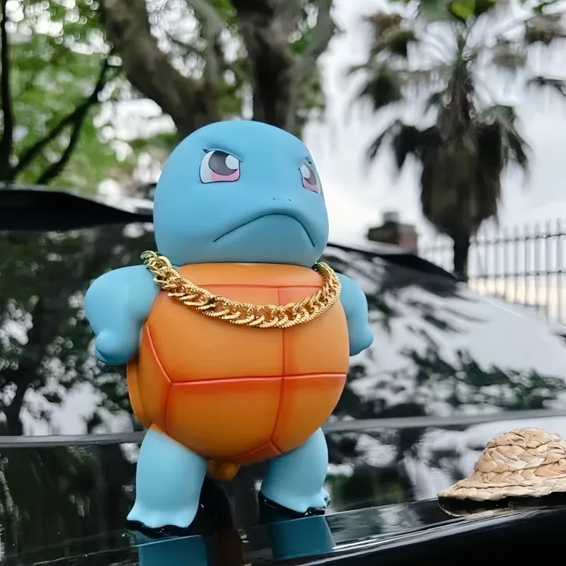 Nowa gorąca sprzedaż Anime Pokemon Squirtle Will Spray Water Jenny Turtle Akcesoria samochodowe Spray Water Duży rozmiar Dumny i uroczy model zabawek