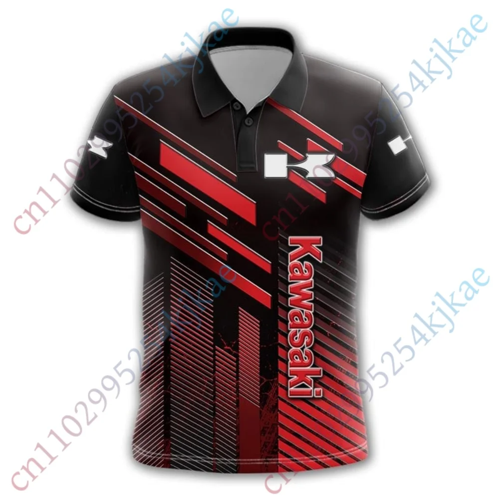 

Рубашки и блузки поло Kawasaki с коротким рукавом Мужская одежда Футболка Повседневная мужская футболка Harajuku Одежда для гольфа Аниме Футболка для мужчин Унисекс