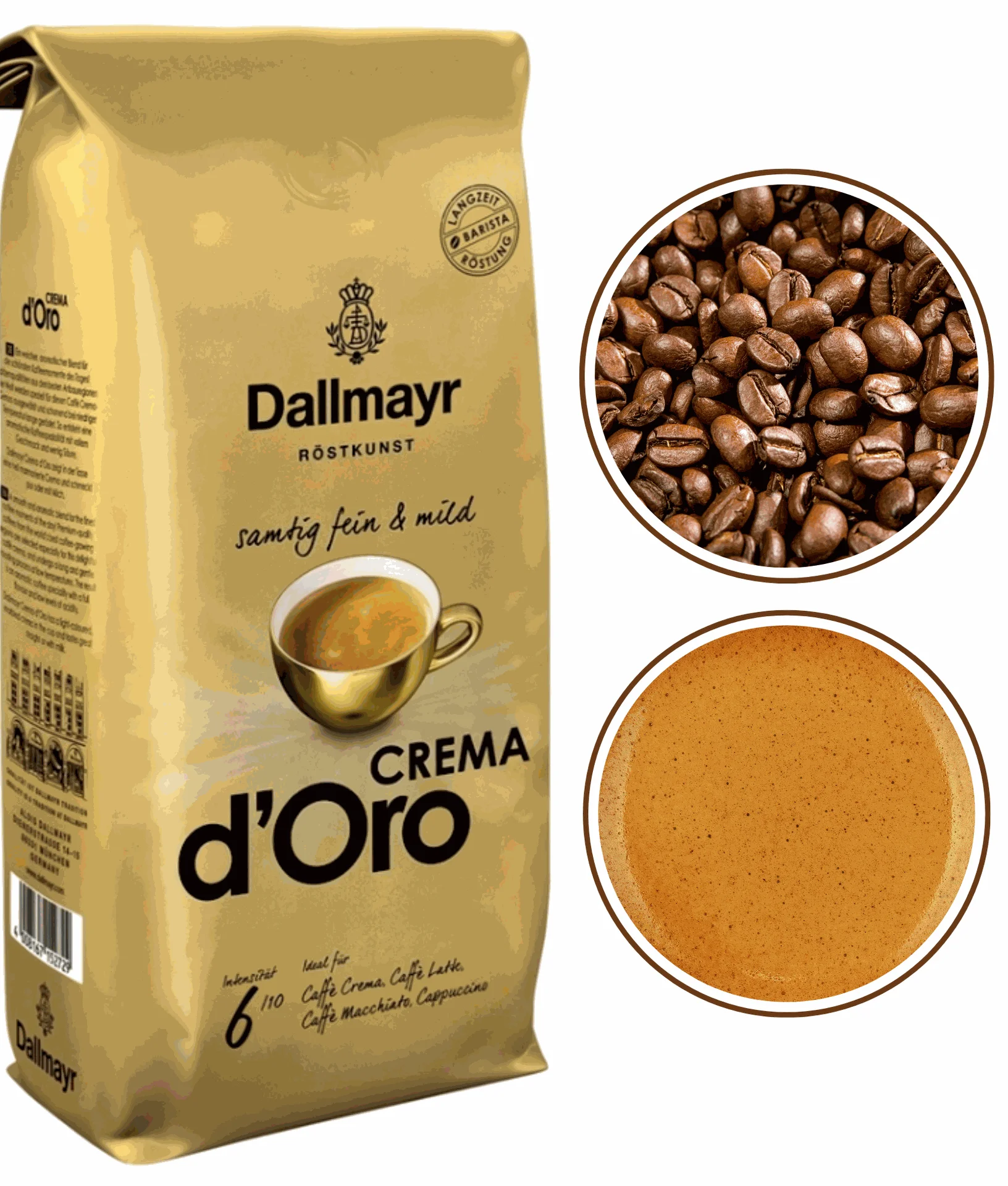 Dallmayr Crema d'Oro kawa ziarnista średnio palona 1kg