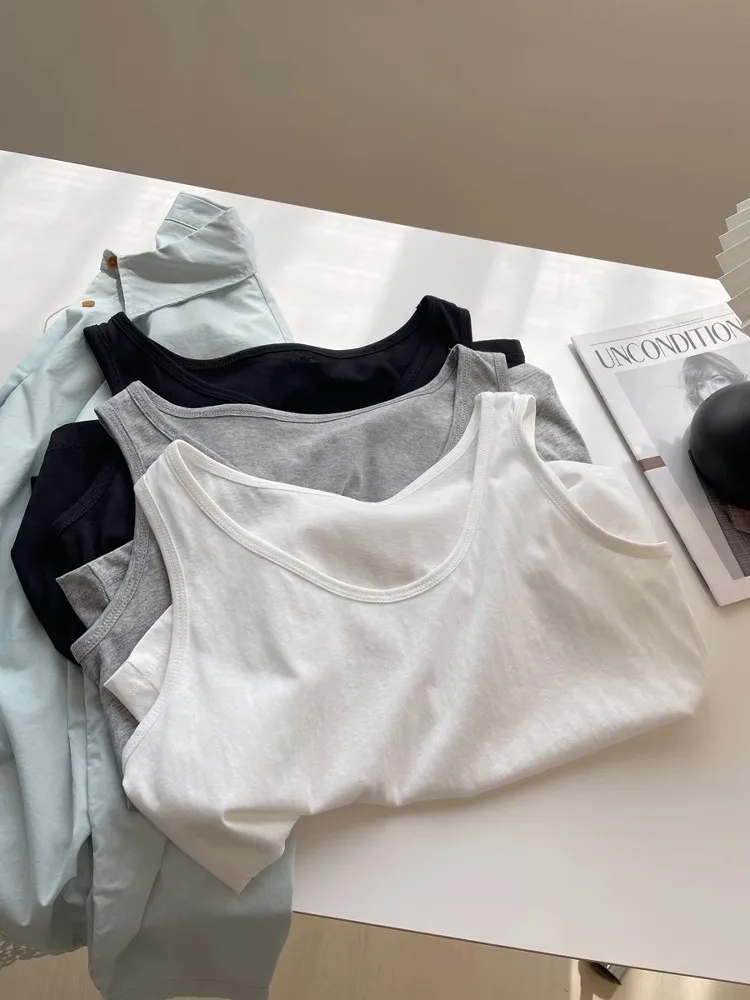 Extra Large 300 Pou Lightweight Breathable Snowflake Cotton U-Ne Strap Vest Women's Spring Summer Versatile  Color ...