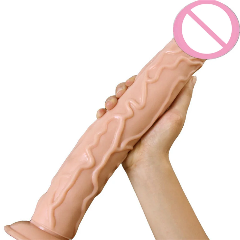 13.8 Inch Super Long Dildo Realistic Huge Big Black Anal Dildo with Suction Cup 5CM Thick Dick Big Cock Adult Sex Toys For Women