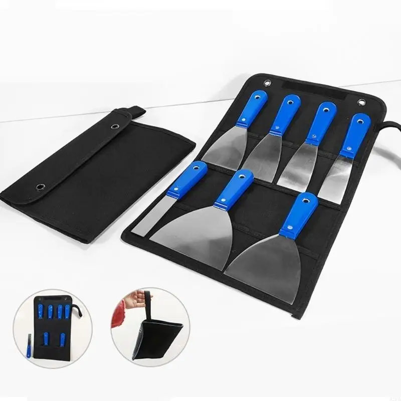 4/7 pcs dempul pemotong stainless steel alat scraper spackle utty scraper