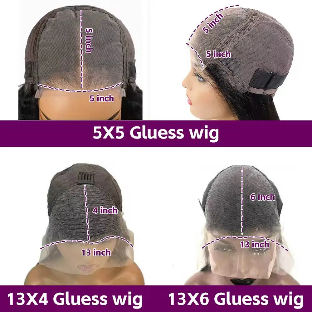 250% Density Jerry Curly Wave 13x6 Human Hair Wigs 13x4 HD Transparent Lace Frontal Human Hair Wigs Brazilian 40 Inch For Women - Image 6