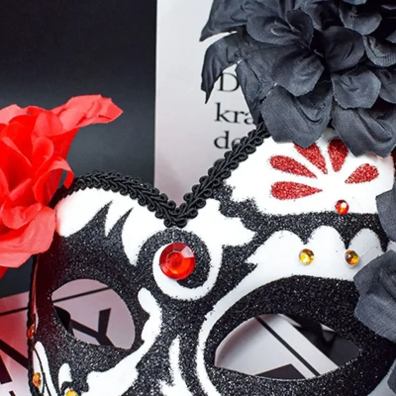 

Креативная маска Дня мертвых, маскарадные маски, полумаски для лица для выступлений, реквизит, тематическое украшение для вечеринки