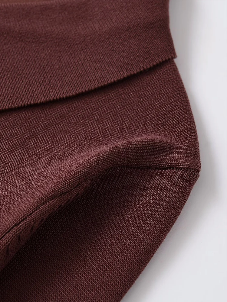 เสื้อสเวตเตอร์แขนยาวสีพื้นสไตล์ยุโรปสำหรับผู้หญิง ดีไซน์เรียบหรู ดูดี มีสไตล์ มีกระเป๋าเดียว