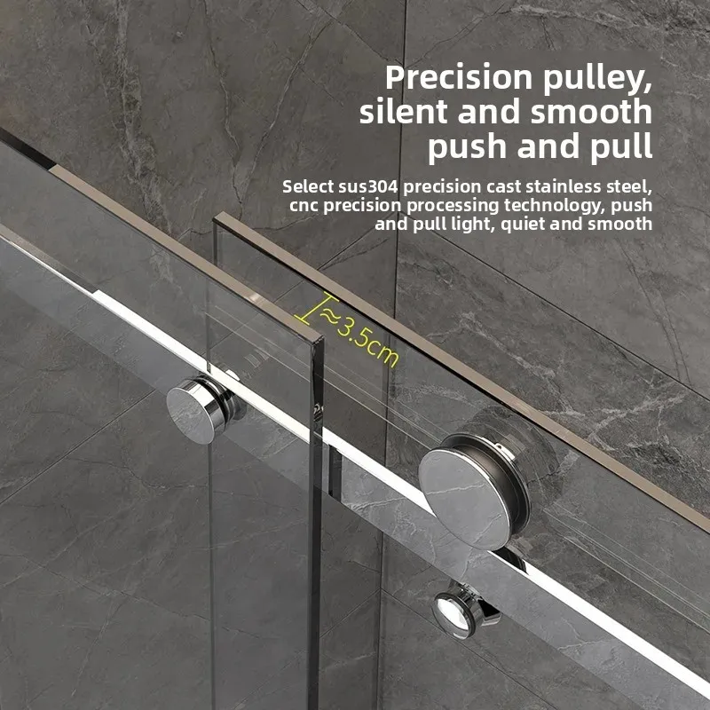 

glass door pulley track bathroom one solid and one live wet and dry separation sliding door sliding hardware accessories