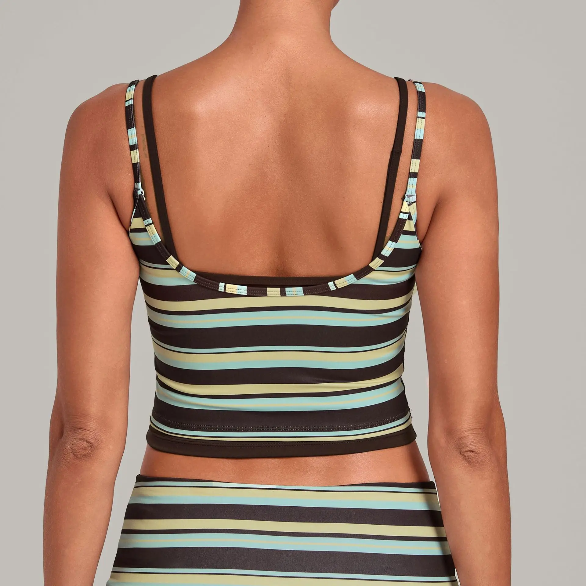 Summer Yoga Bra Women Color Blocking Sports Underwear Gym Top Shockproof Fitness Push Up Workout Sports Bra Yoga Crop Top