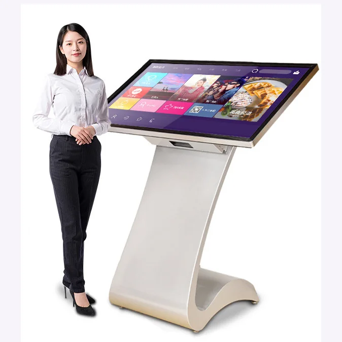 32 43 Inch Interactive All in One Information Free Standing Lcd Kiosk Touch Screen Digital Signage Kiosk
