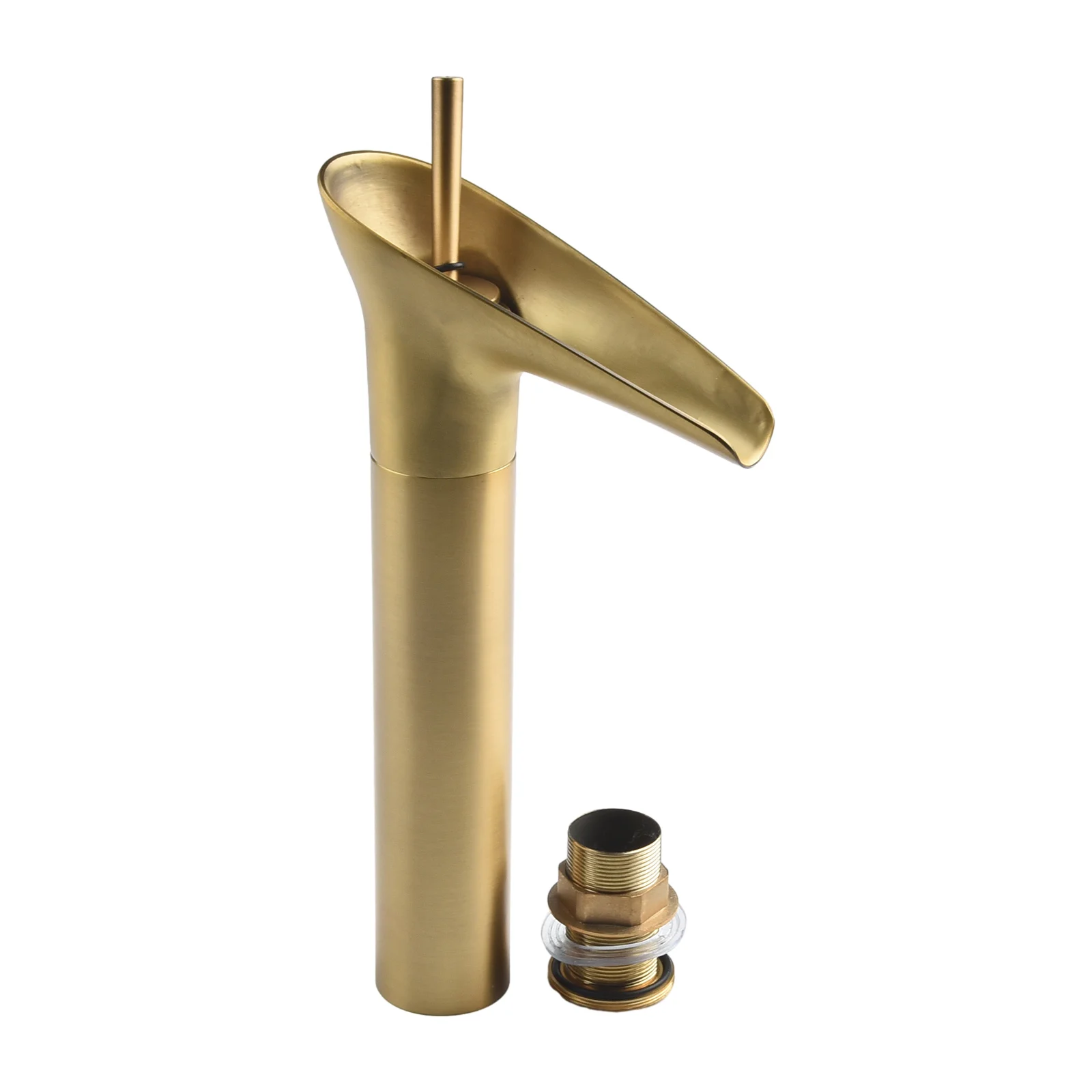 Waterfall Faucet Comfortable Accessories Basin Faucet Basin Over Bathrooms Counter Hot And Cold Refined Copper