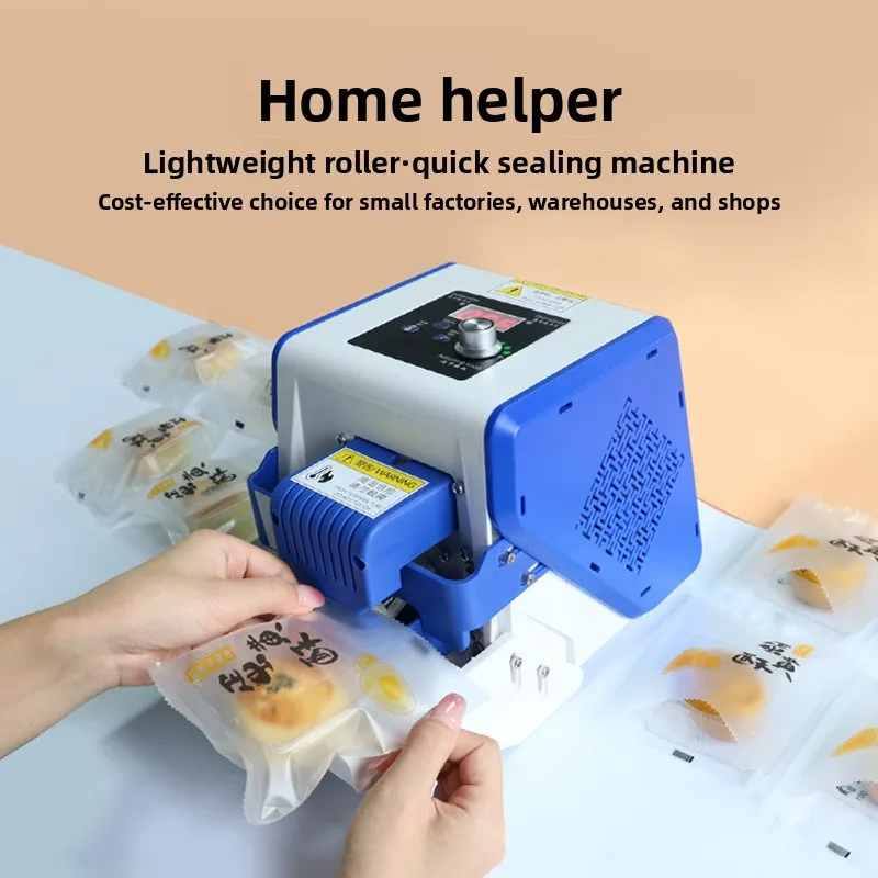 Máquina de Sellado Automático Continuo para Empaque de Soufflé de Yema de Huevo, Turrón, Té y Pastel Lunar con Sellado Térmico en Bolsas