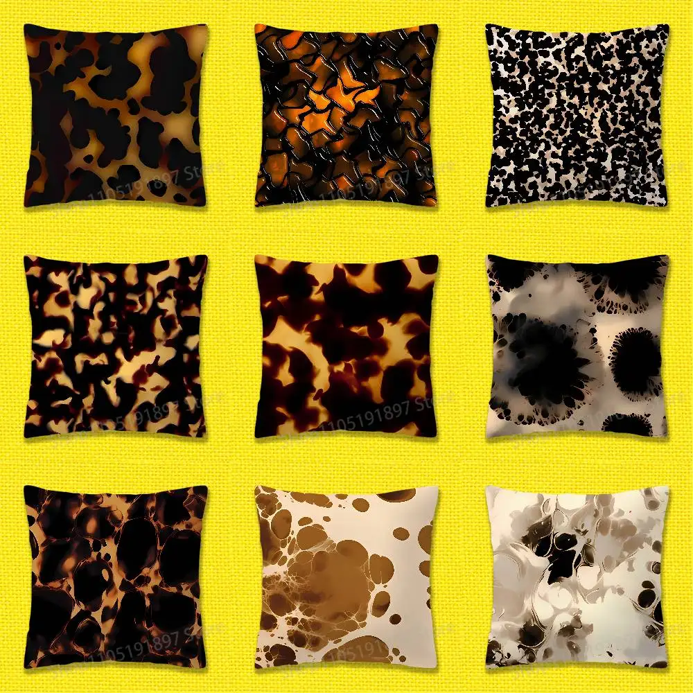 

Tortoise Shell Marble Turtle Texture Throw Pillow Case For 30cm 40cm 45*45cm 50cm 55cm Square Sofa Pillowcase Shell