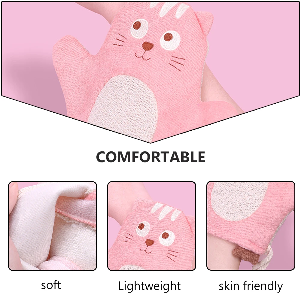 

6Pcs Baby Bath Mitts Washcloths Scrubber Towels Soft Cotton Assorted Color Infant Shower Mitt Bathing Brush Creative Scrubber