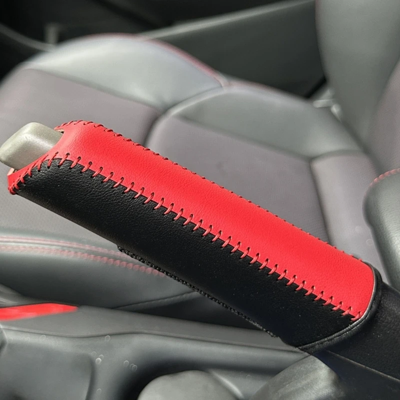 Hand Sewn Handbrake Sleeve Cover for Wrapping Existing Lever R6FB