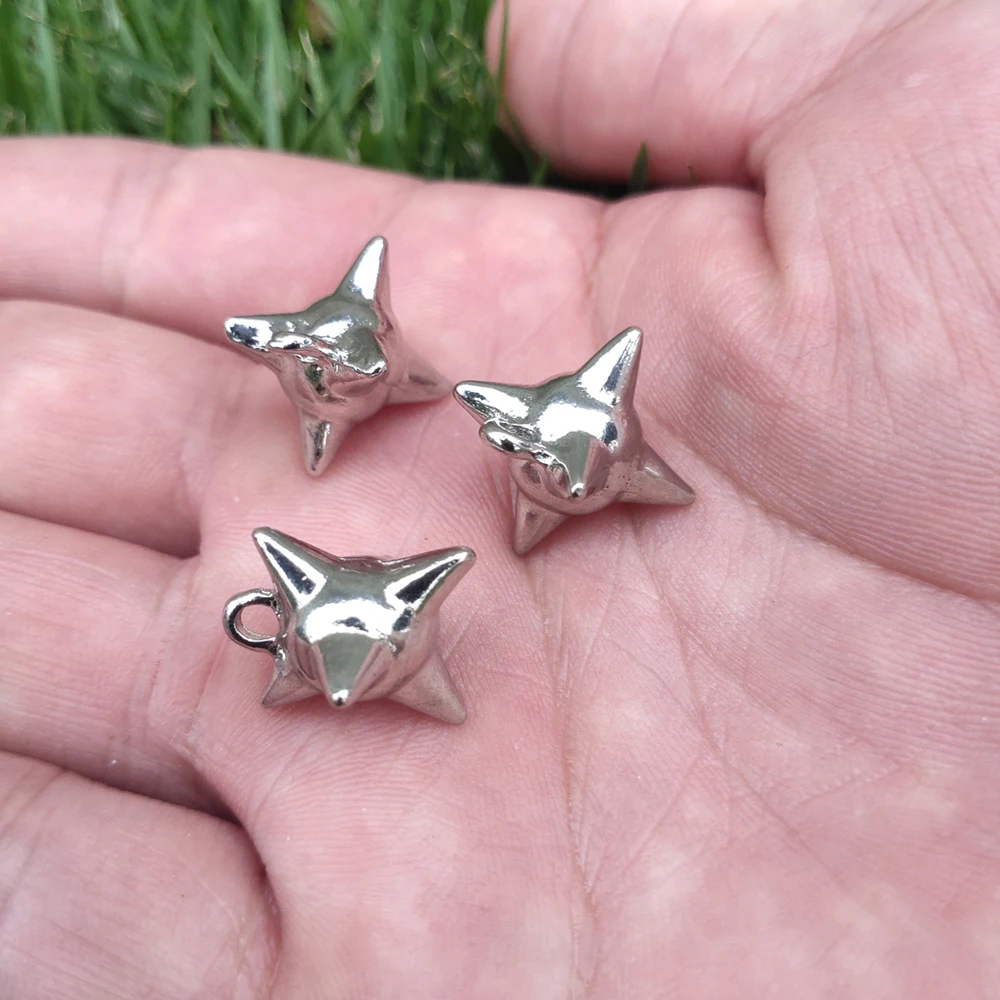 WZNB 8Pcs Alloy Thorns Charms Solid Ball Geometry Pendant For Hip Hop Jewelry Findings Making Diy Necklaces Bracelet Accessories