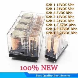 2PCS Brand New and Original G2R-1-12VDC 10A G2R-2-24VDC 5A G2R-1-E-5VDC 16A 5V 12V 24V 110V 230V Power Relay