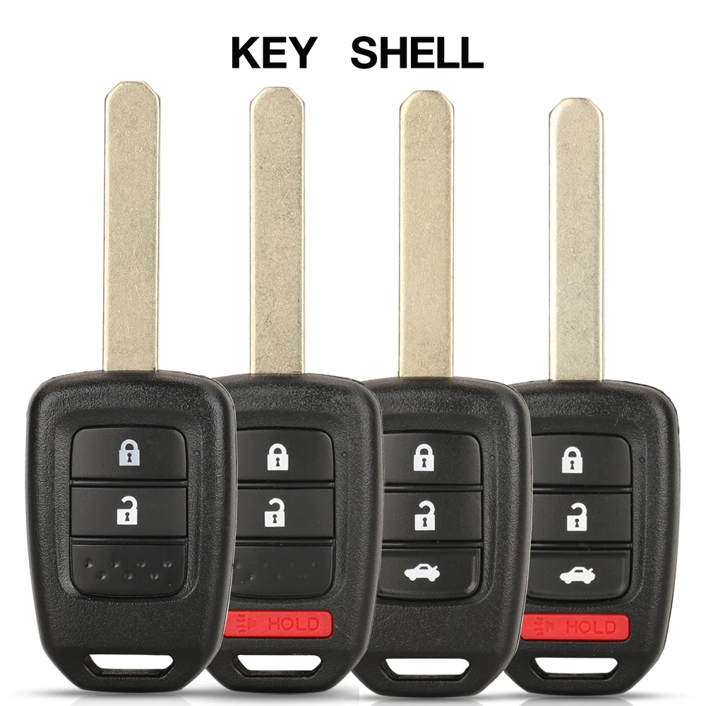 

jingyuqin 2/3/4 Buttons Remote Key Shell For Honda Accord CR-V FIT XRV VEZEL CITY JAZZ CIVIC HRV FRV Remote Key Case Fob