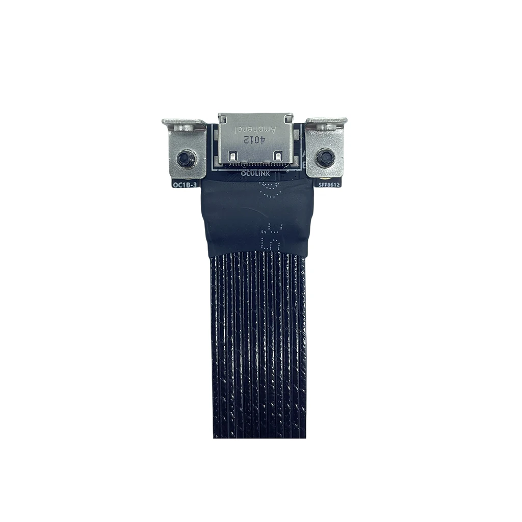 M.2 to Oculink 4i Extension Cable for DOCK-OC5 OC6 GPU Dock Card for M-key NVME to SFF8611 Cable PCIe 4.0 X4 Silver Plated Cable