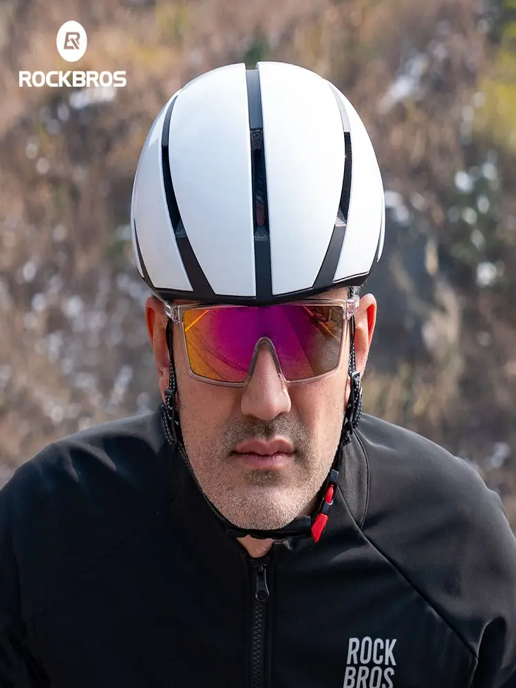 ROCKBROS Unisex Photochrome & Polarisierte Radsportbrillen UV400+ Winddicht Leicht Komfortabel für Outdoor-Laufen & Rennradfahren