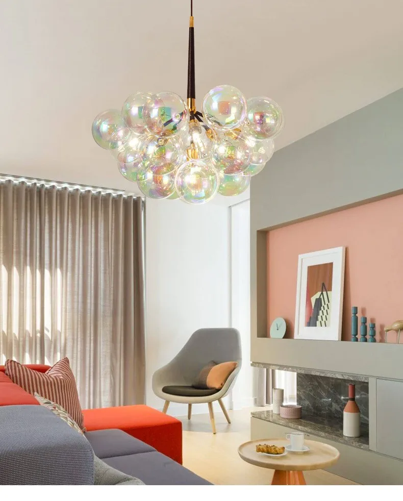 Nordic Glass Globe LED E27 Pendant Lights