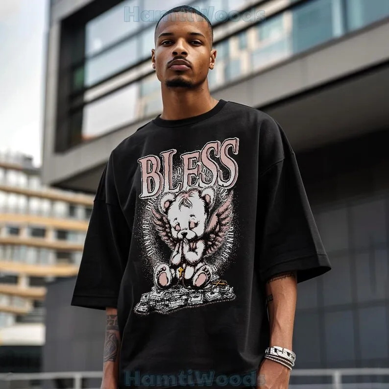 Low Legend Pink 11s Shirt, Bless Bear Angel Shirt Outfit 11 Low Legend Pink 1405 HDT