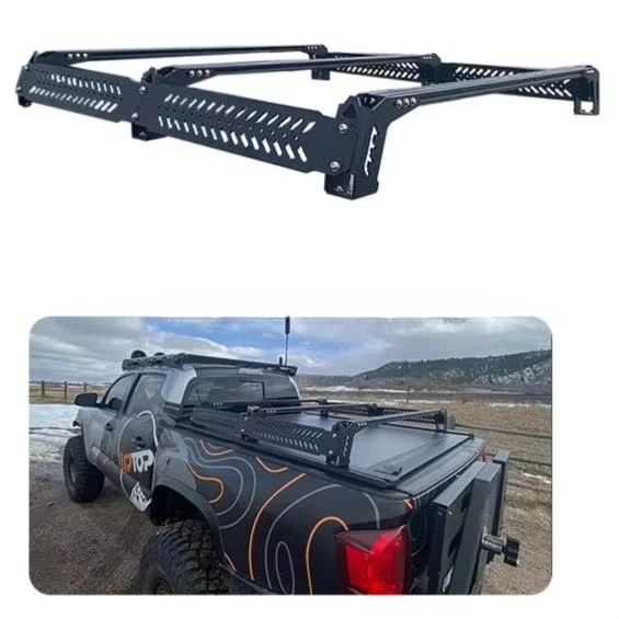Full Size Truck Bed Overland Rack Land Frame Pickup Rear Bucket Custom Universal Anti-Roll Frame Roof Rack Adjustable Iron Bar