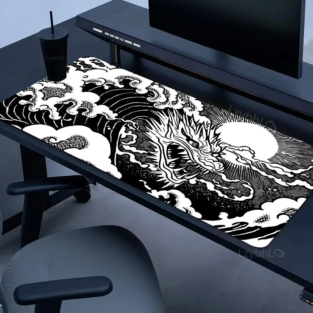 

Chinese Dragon Mouse Pad Large Gaming Rubber Mousepad XXL Non-slip Durable Table Mat Office accessories keyboard Long Mousepads
