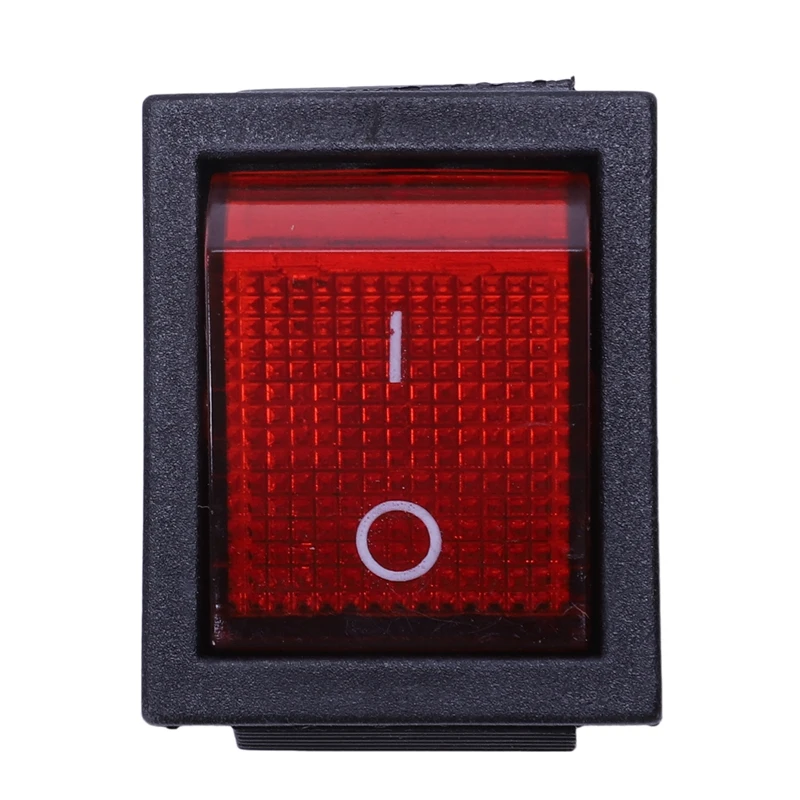 Joli à bascule de bateau DPST, lumière illuminée rouge, marche et arrêt, 16A, 250V, 20A, 125V AC, 5 pièces