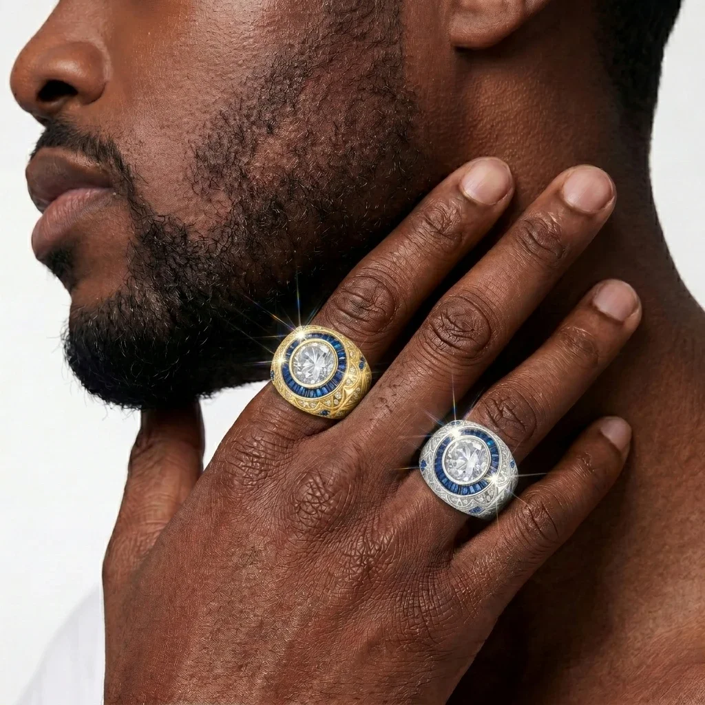 Anillo de Diamante Moissanite de 3cttw, Color D, Plata de Ley 925, Chapado en Oro de 18k, Estilo Halo Vintage con Filigrana, para Compromiso, Boda o Promesa