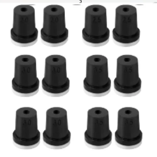 12-Pack Sandblasting Nozzles 2mm 2.5mm 3mm 3.5mm, Engineering Plastic & Rubber Tips For High-Pressure Rust Removal Paint Strippi