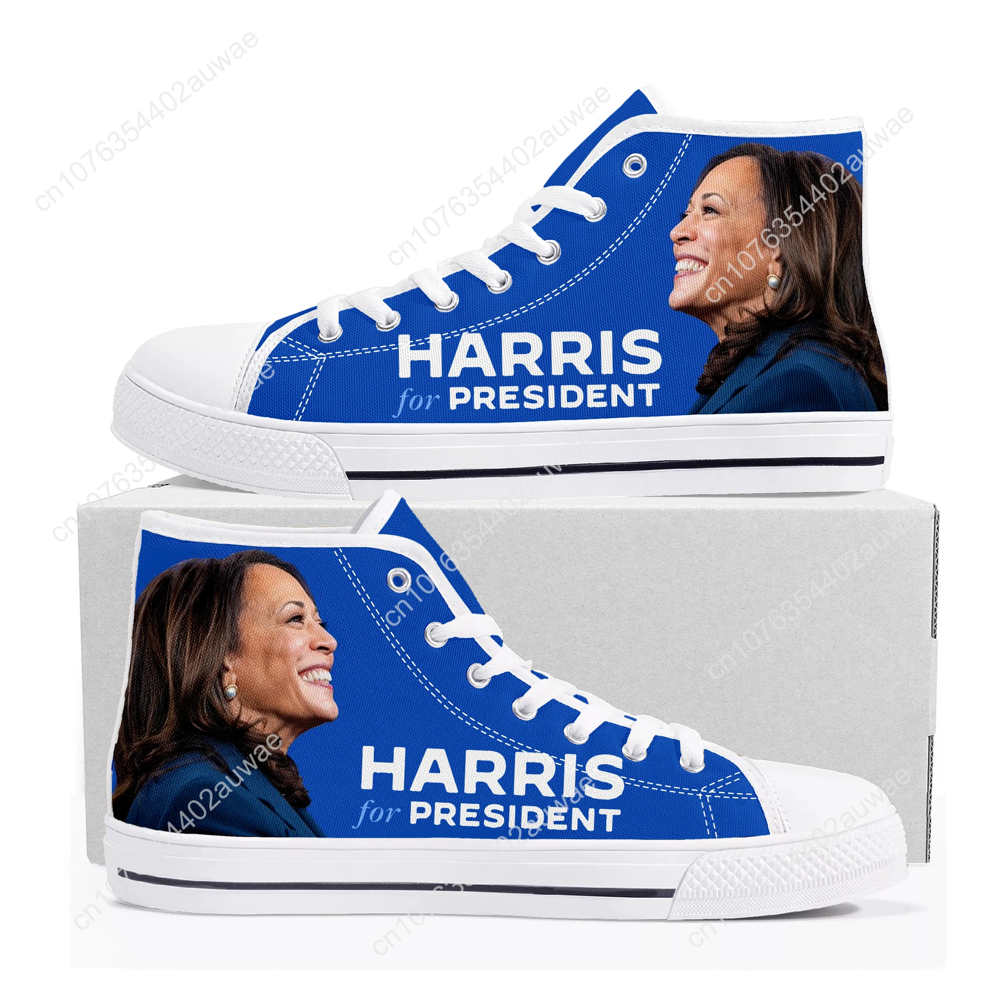 Kamala Devi Harris 2024 I'm Speaking Joe Biden High Top Sneakers Mens Womens Teenager Canvas Sneaker Casual Customize Shoe