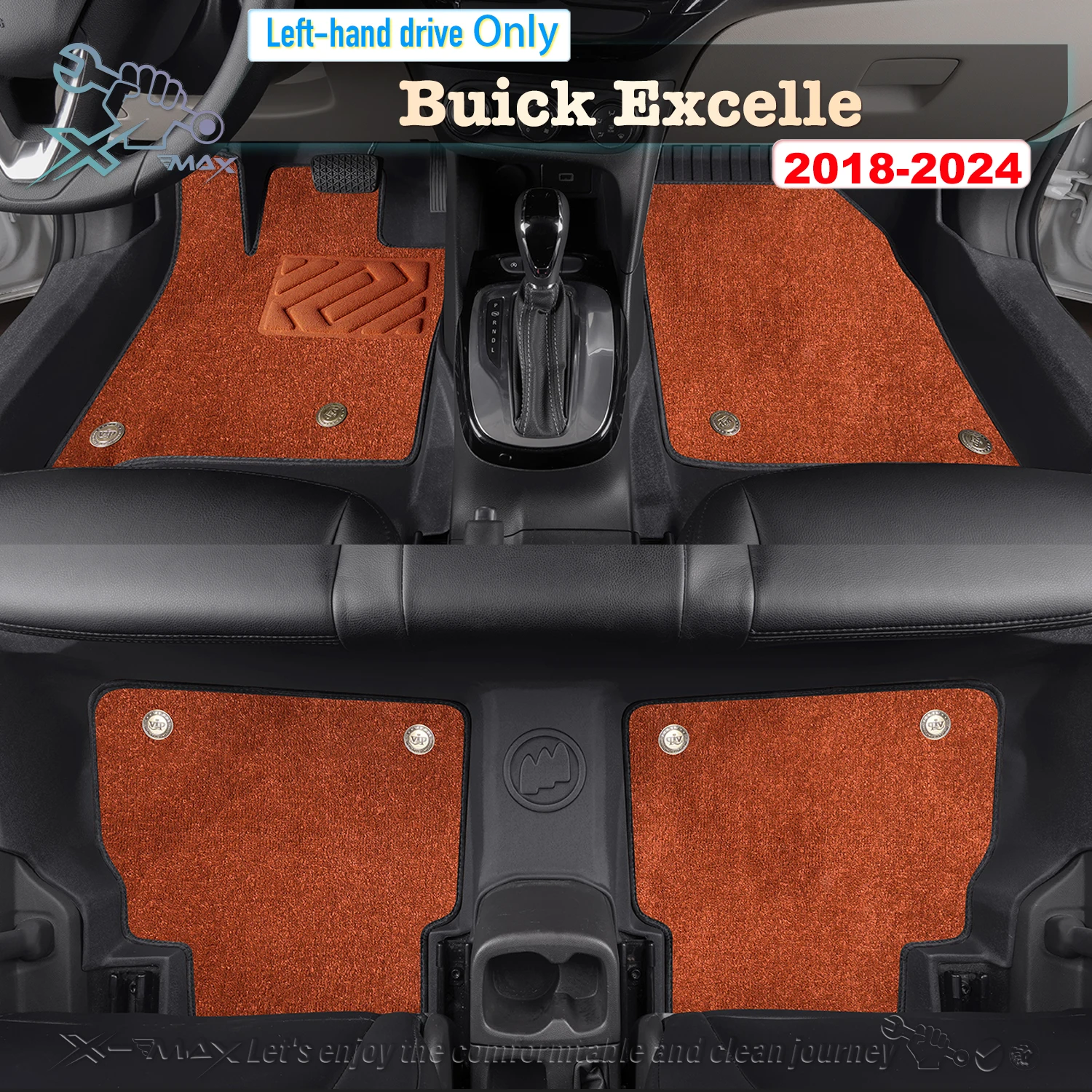 

Left-hand Drive Car Floor Mat For Buick Excelle 2018-24 Full Surround Foot Mat Automotive Floor Mat Floor Liner Water-proof Mat