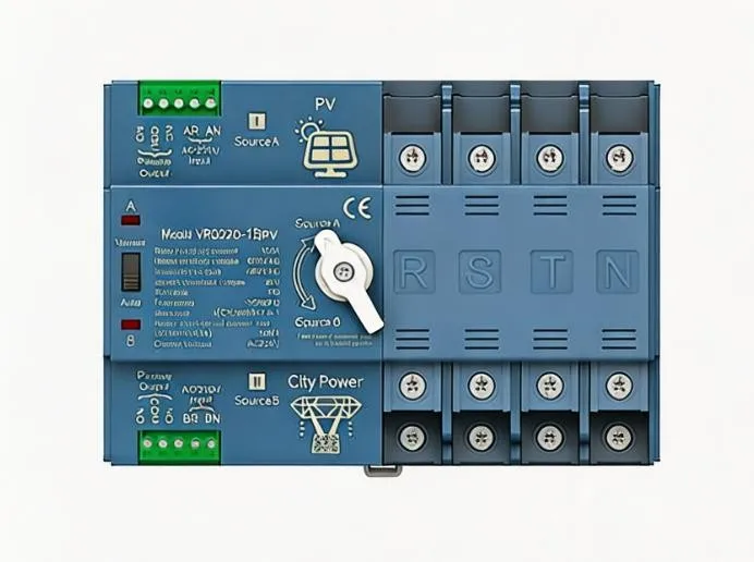Dual Input Single Output Automatic Transfer Switch 4P PC Class 63A 100A 125A for On-Grid Solar and Generator Setups