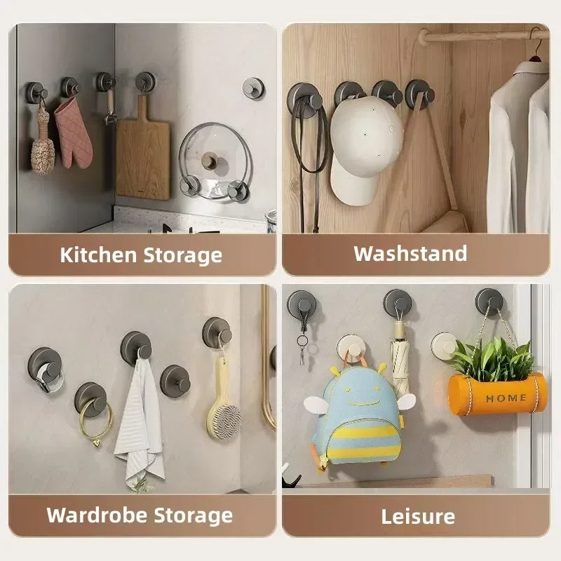 Black Suction Cup Hooks for Glass Window,Towel Hooks for Bathroom Shower Door Wall,Bath Coat Robe Looafh Hook for Hanging