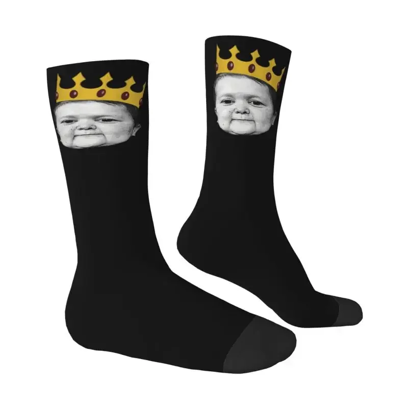 Hasbulla Magomedov Crown Meme Dress Sock Men's Women Male's Breathable Fashion Novelty Crew Socks