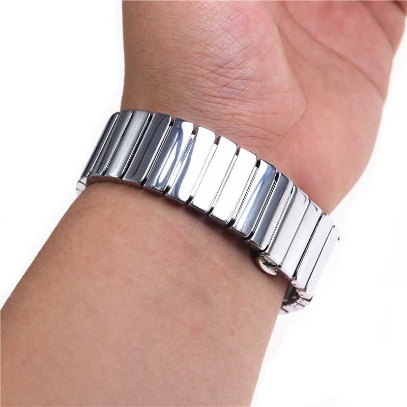 22mm silver rose gold ceramic watch band strap bracelet belt for Samsung Galaxy S3 S4 46mm watch Huawei watch GT2 Suunto Garmin