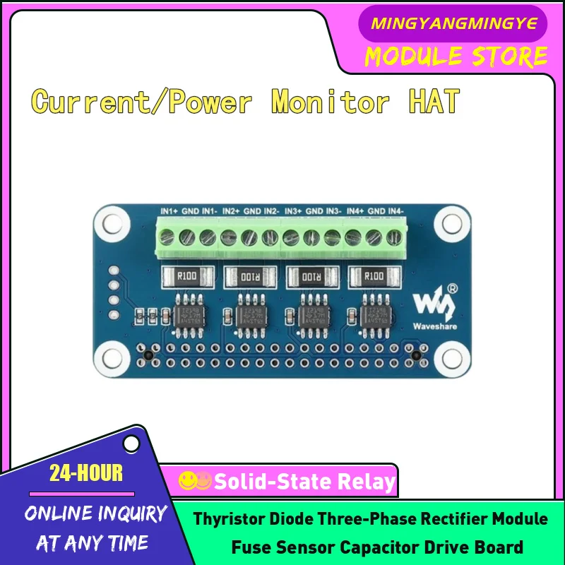 Current voltage and power (power consumption) monitoring meter with 4-channel built-in ADC I2C interface NEW IN STOCK