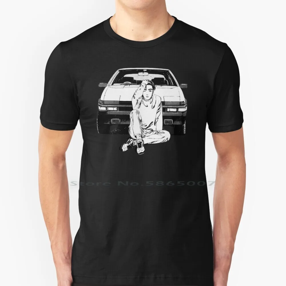 Initial D Takumi 100% Cotton T Shirt Initial D Anime Ae86 Manga Jdm Fujiwara Japanese Eurobeat Racing Cars Drifting Initiald