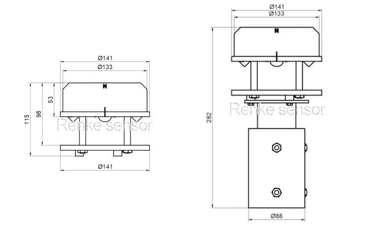RS485 Output Wind Speed And Wind Direction Sensor Ultrasonic Anemometer