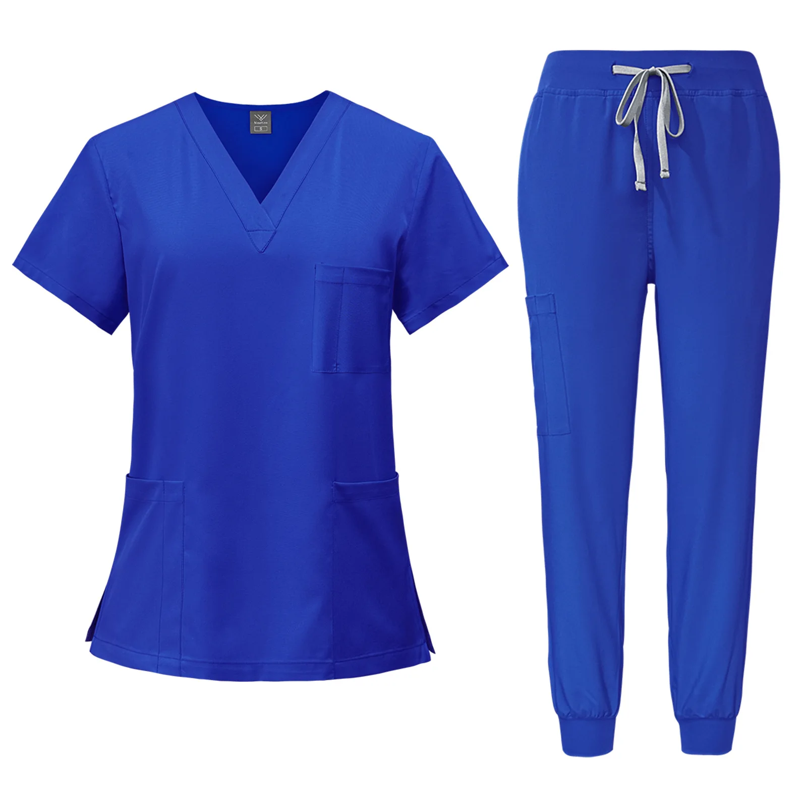 Women's wrinkle resistant medical uniform, washable soft fabric, hospital uniform, jogging set, standard rods, large discount wh