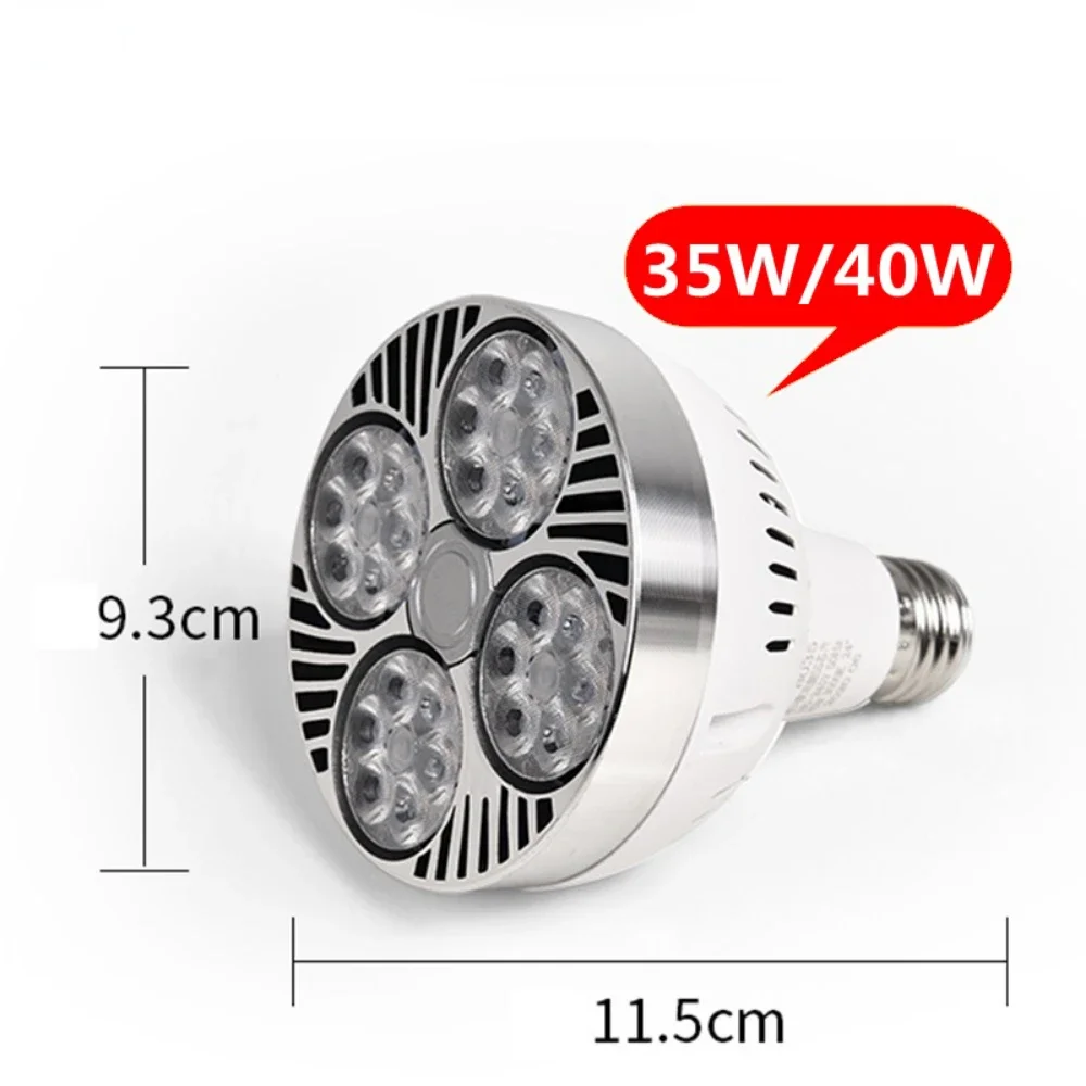 Lâmpada LED de alta potência Par30, lâmpada de poupança de energia, iluminação Spotlight, luz do dia, 220V, 35W, 45W, E27, super brilhante