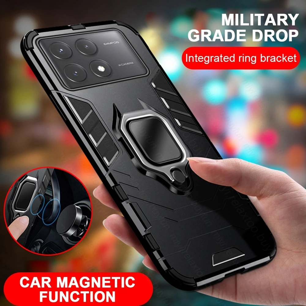 For Xiaomi Poco X6 Pro 5G Case Anti-Shock Kickstand Magnet Armor Phone Cases Poko X6 Pro PocoX6 X6Pro X 6 Shockproof Back Cover