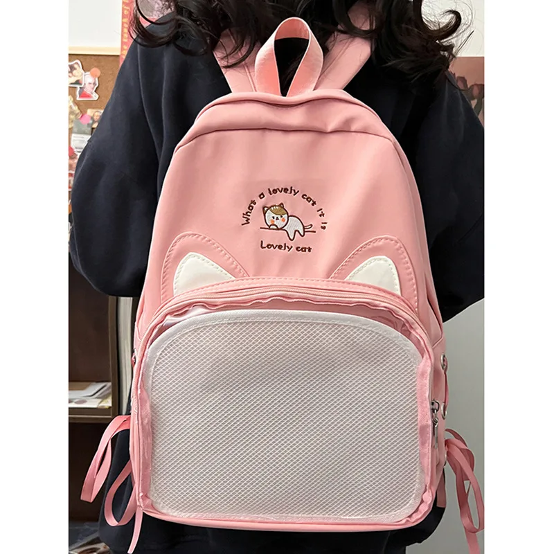 Japanese Kawaii Itabag For 20cm Doll School Bags For College Student Backpack Women Cat Ears Lovely Backpacks Mochilas Mujeres