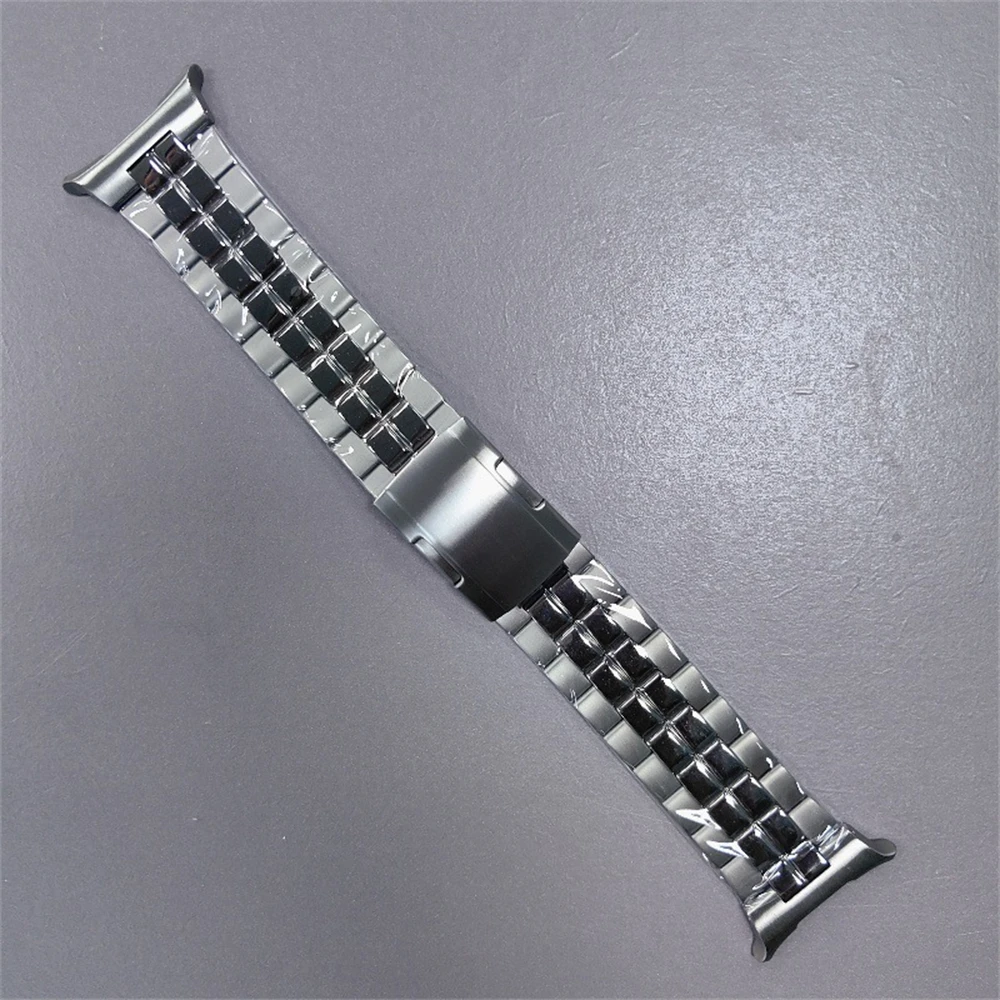 New pure titanium watch strap for Samsung Watch 7 Ultra medium gloss square titanium metal band