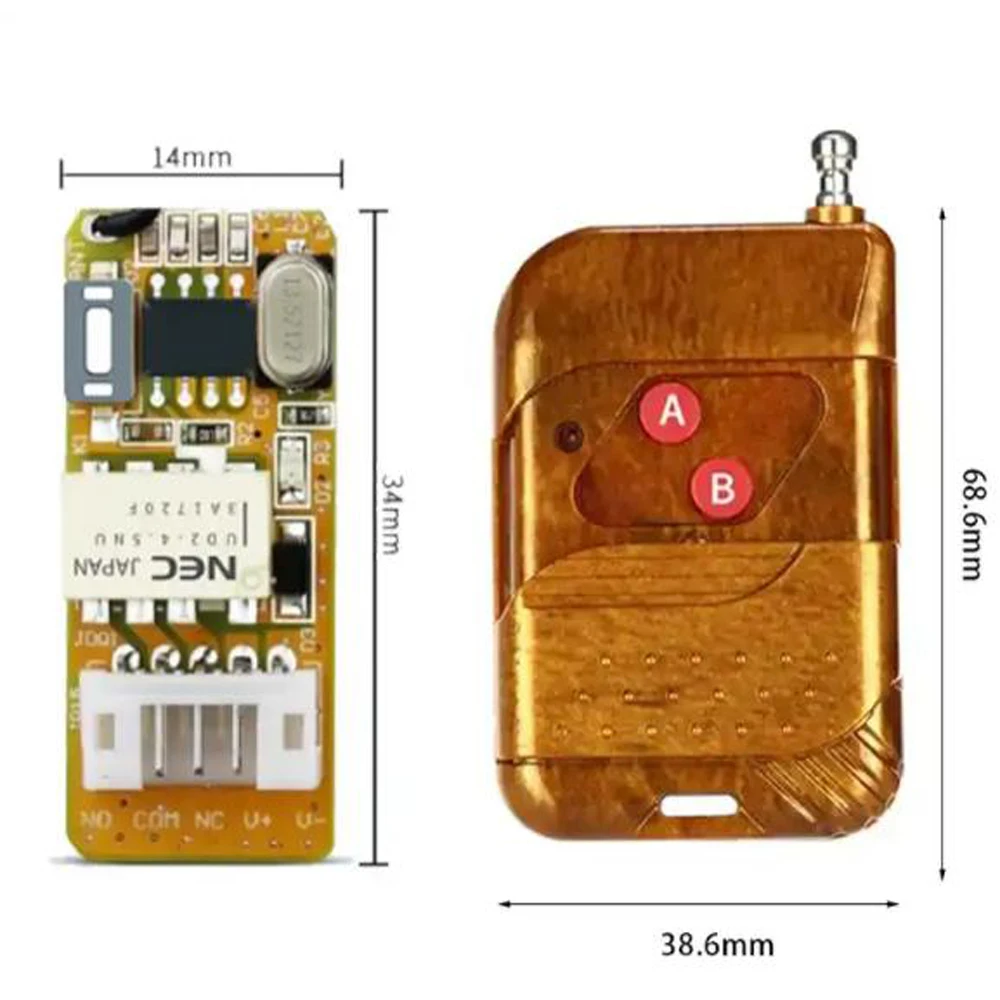 Cartelera de Control de iluminación LED, luces decorativas en miniatura, módulo receptor inalámbrico de bajo retardo de potencia, Control remoto, 315MHz, 433MHz