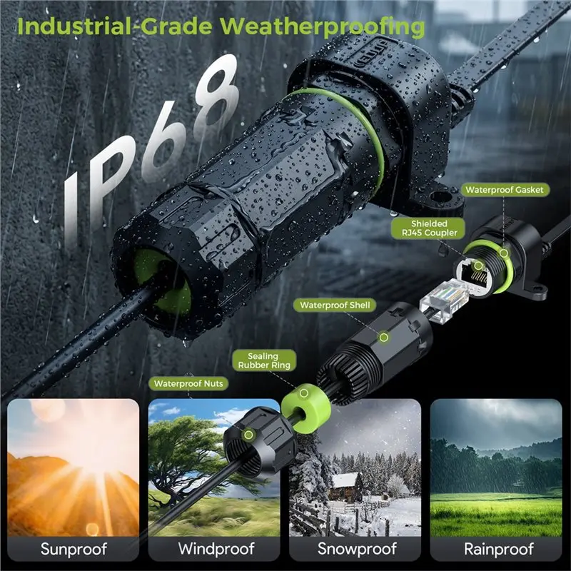 B04B-Ultra-Thin Flexible Window Ethernet Cable Poe 1000Mbps Drill-Free For SPX Outdoor Windows Pass Through Network Connections