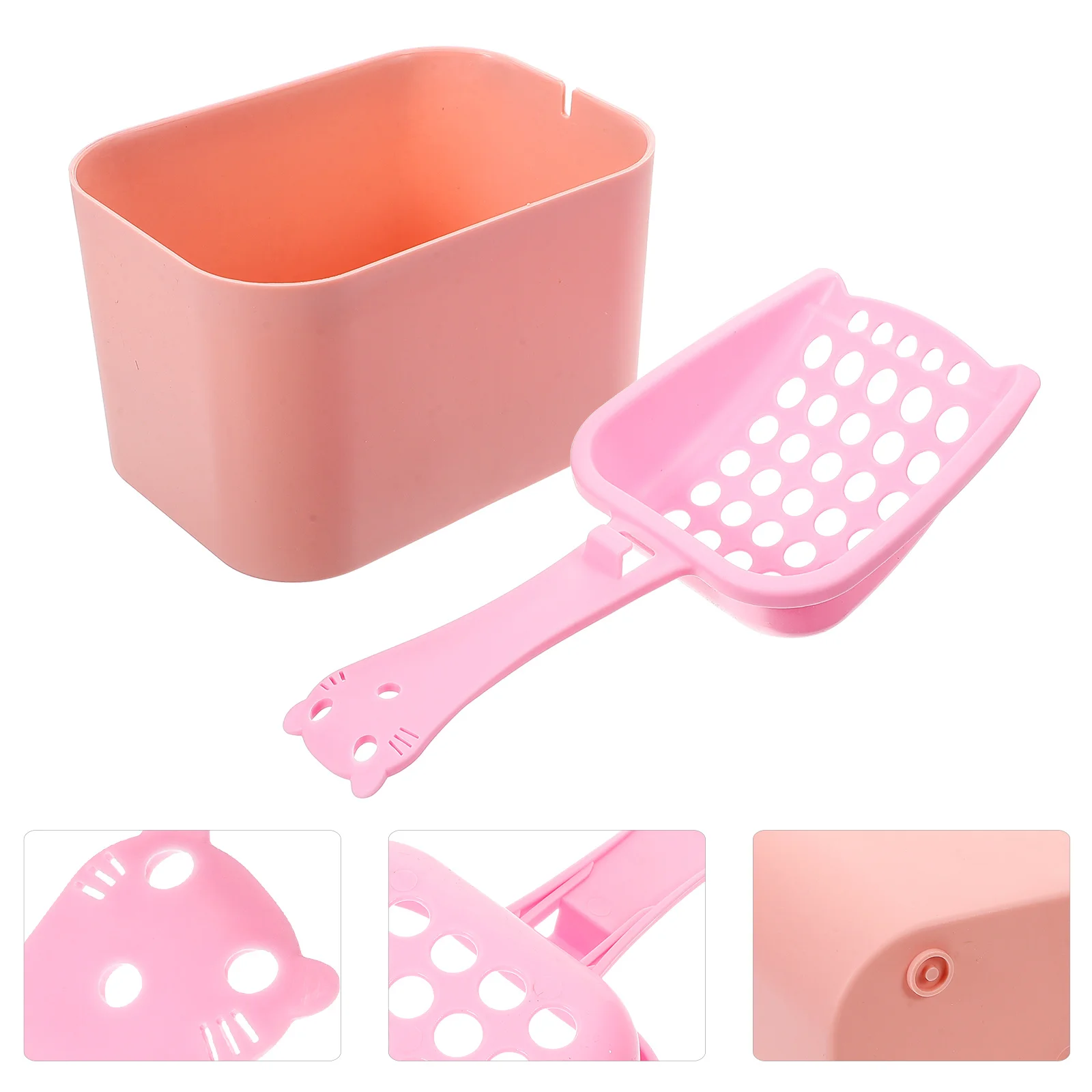 1 مجموعة القط القمامة مغرفة دلو البلاستيك قابلة لإعادة الاستخدام القط القمامة تنظيف أداة مقبض مريح كفاءة الرمال فصل أنبوب الحيوانات الأليفة