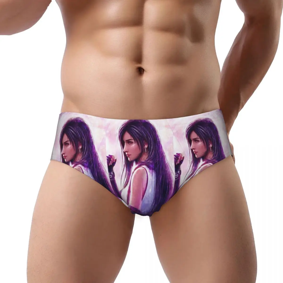 

Tifa Lockhart-Final Fantasy 7 Ff7Remake Ffvii Final Male Triangle Panties Ventilate Short Underwear for Homme Man Boyfriend Gift