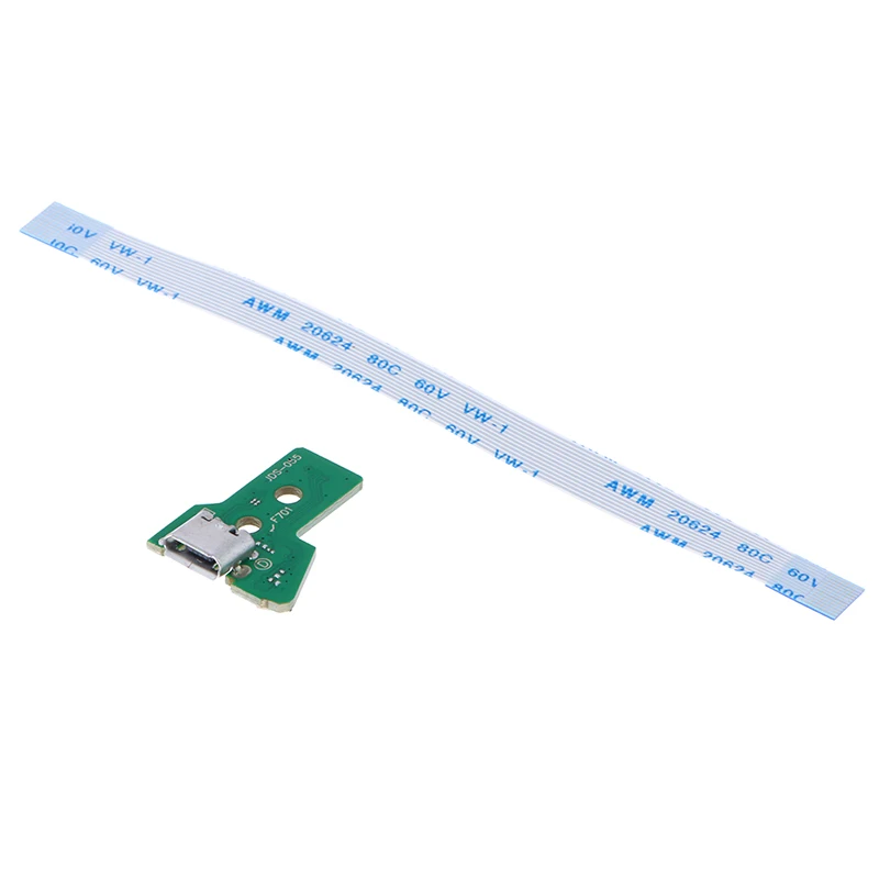 1Pc For JDS-055/050 USB Charging Port Socket Board 12 Pin Flex Ribbon Cable With PCB Board Micro USB For PS4 Controller