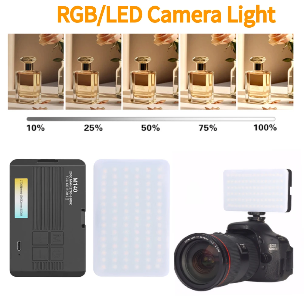 

LED Camera Light Rechargeable RGB Video Light Handheld Fill Light Portable Light Panel for Photography Vlogging