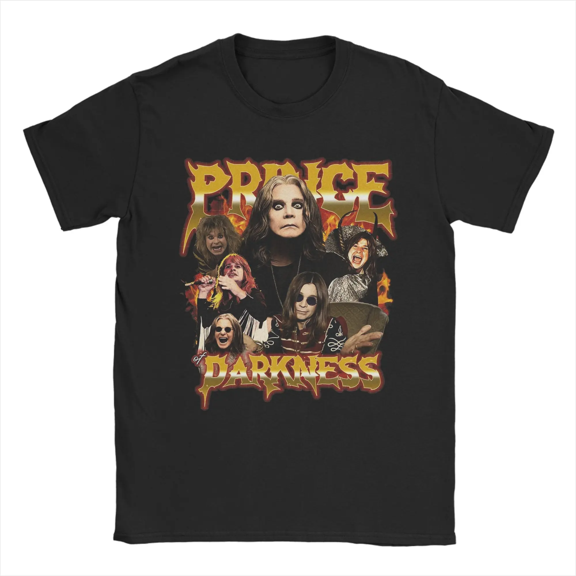 

Ozzy Osbourne Rip Accessories Men T Shirt Pure Cotton Tee Print Black Sabbaths Rock Band Tops T-shirt